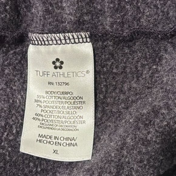 Tuff Athletics Womens Asymmetrical Full Zip Jacket XL 55% Cotton 38% Polyester P - Picture 4 of 9